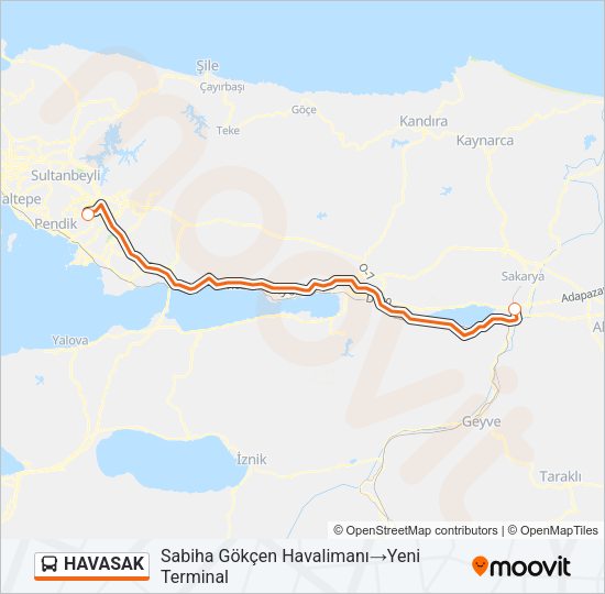 HAVASAK Bus Line Map
