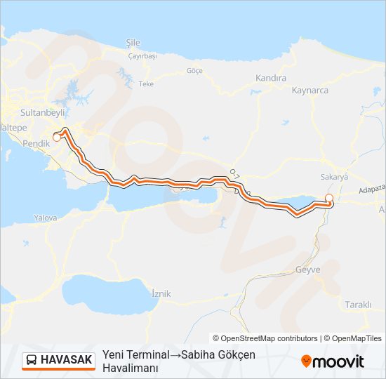 HAVASAK Bus Line Map