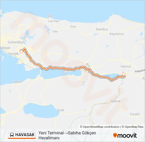 HAVASAK Bus Line Map
