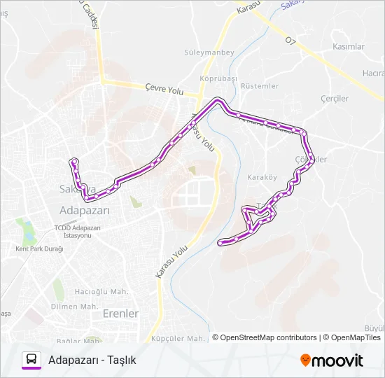 ADAPAZARI - TAŞLIK Bus Line Map