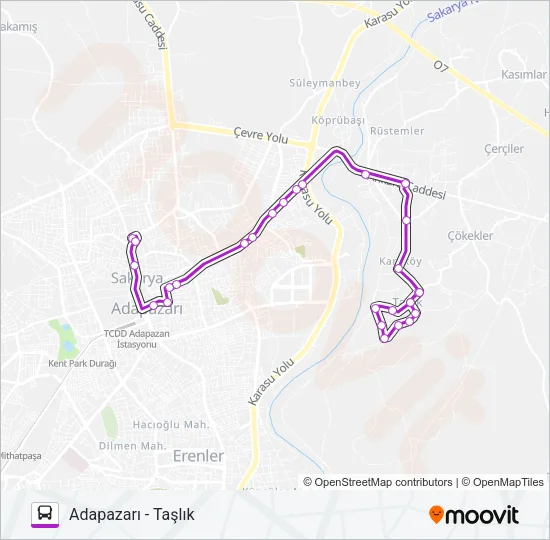 ADAPAZARI - TAŞLIK Bus Line Map