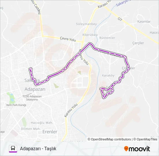 ADAPAZARI - TAŞLIK Bus Line Map