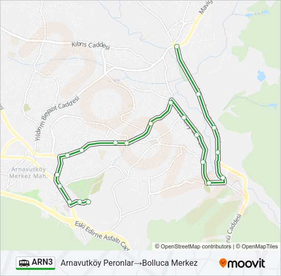 ARN3 Dolmus & Minibus Line Map