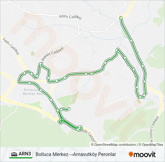 ARN3 Dolmus & Minibus Line Map