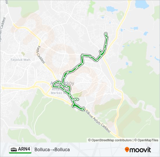 ARN4 Dolmus & Minibus Line Map