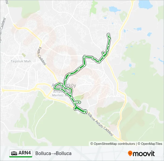 ARN4 Dolmus & Minibus Line Map