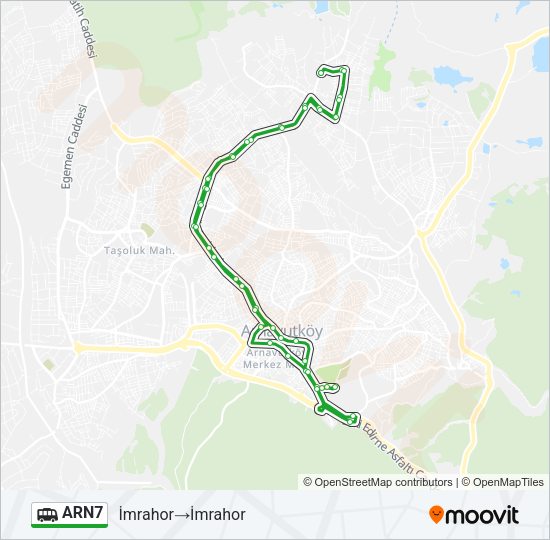 ARN7 Dolmus & Minibus Line Map
