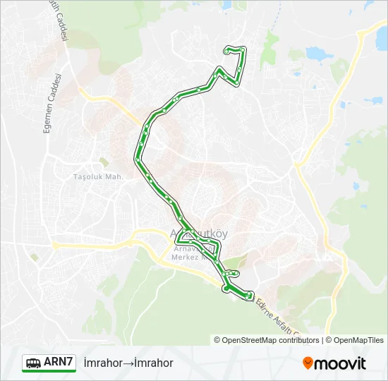 ARN7 Dolmus & Minibus Line Map