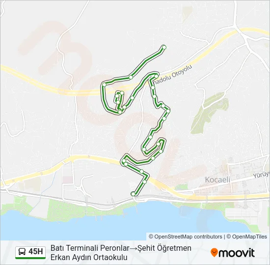45H Bus Line Map