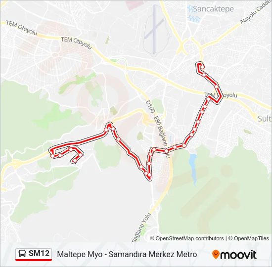 SM12 Bus Line Map