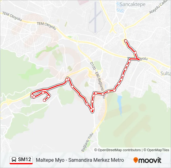 SM12 Bus Line Map