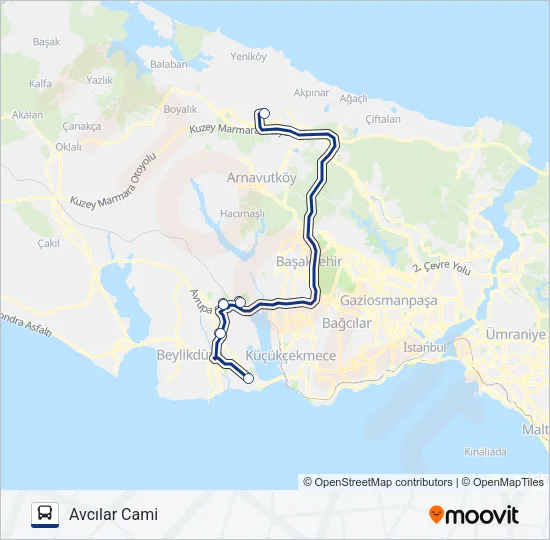 HVİST - 9 Bus Line Map