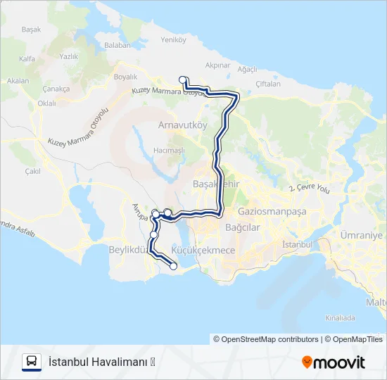 HVİST - 9 Bus Line Map