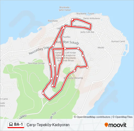 BA-1 Bus Line Map