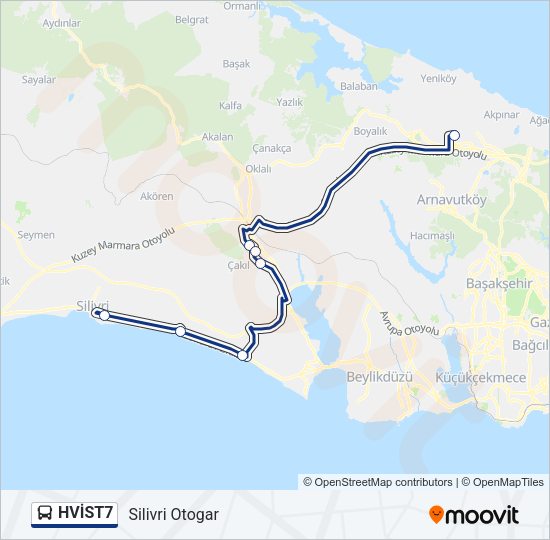 HVİST7 Bus Line Map