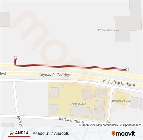AND1A Bus Line Map