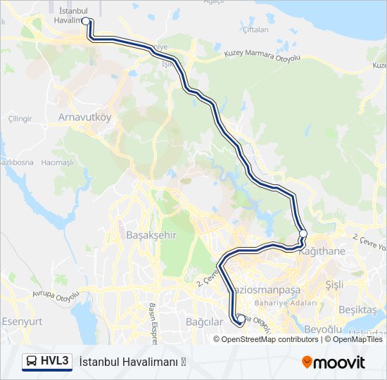 HVL3 Bus Line Map