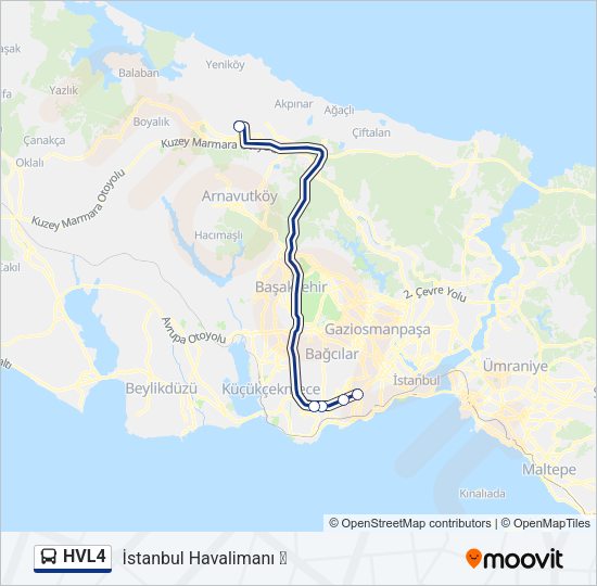HVL4 Bus Line Map