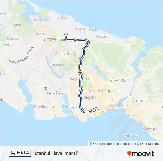HVL4 Bus Line Map