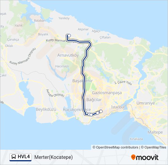 HVL4 Bus Line Map