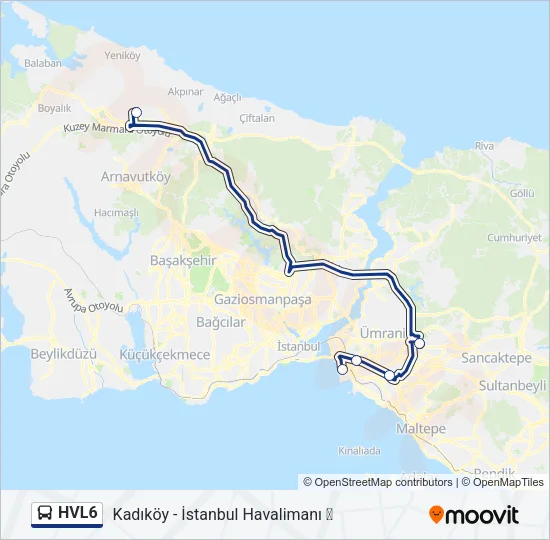 HVL6 Bus Line Map