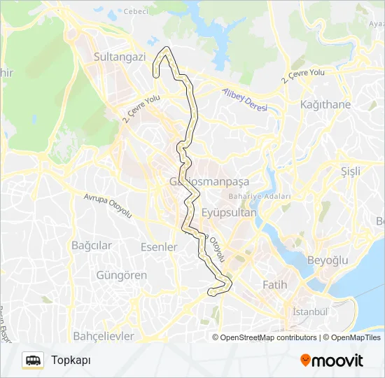 A11-A16ORTAK Dolmus & Minibus Line Map