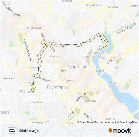 A11-A27ORTAK Dolmus & Minibus Line Map