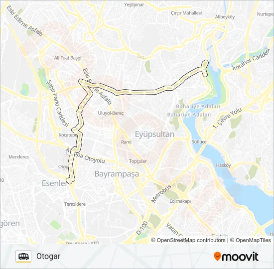 A11-A27ORTAK Dolmus & Minibus Line Map