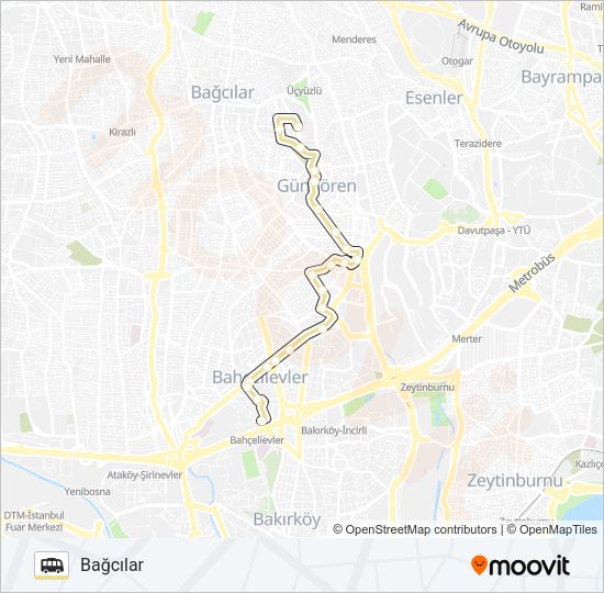 A26-A28ORTAK Dolmus & Minibus Line Map
