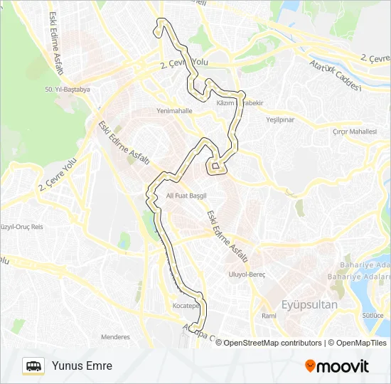 A11-A16ORTAK Dolmus & Minibus Line Map