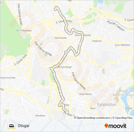 A11-A16ORTAK Dolmus & Minibus Line Map