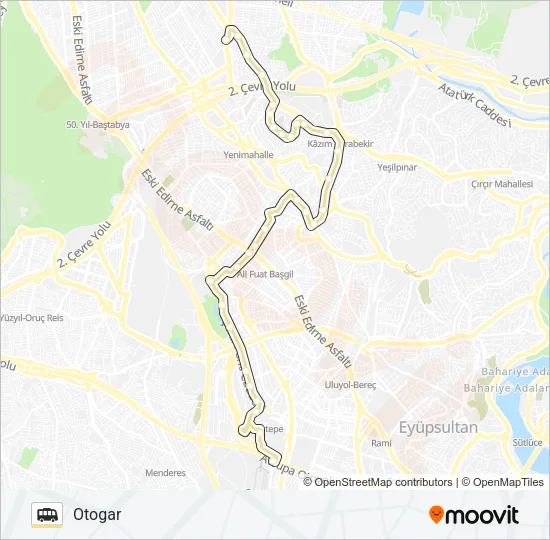 A11-A16ORTAK Dolmus & Minibus Line Map