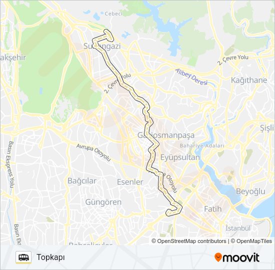 A11-A16ORTAK Dolmus & Minibus Line Map
