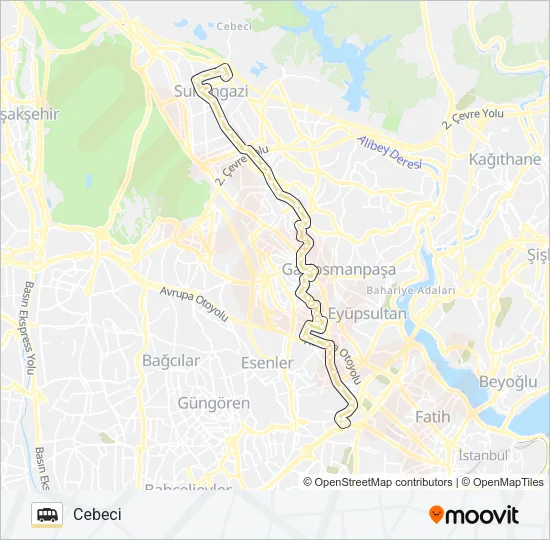A11-A16ORTAK Dolmus & Minibus Line Map