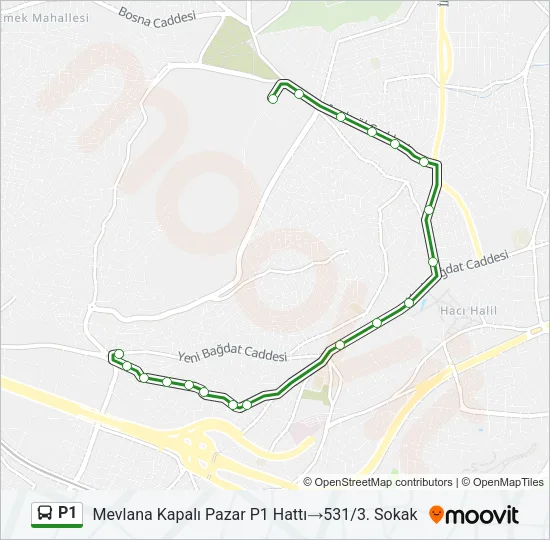 P1 Bus Line Map