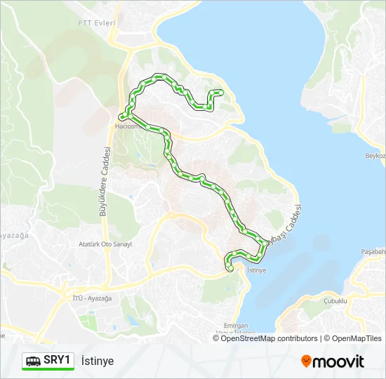 SRY1 Dolmus & Minibus Line Map