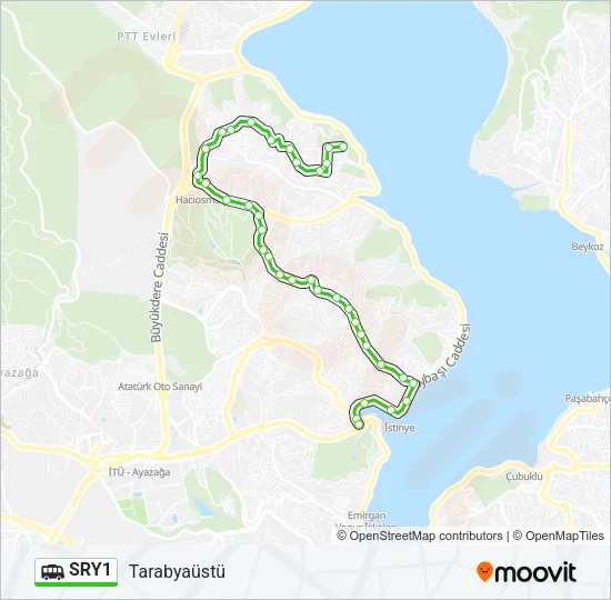 SRY1 Dolmus & Minibus Line Map