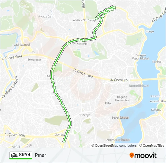 SRY4 Dolmus & Minibus Line Map