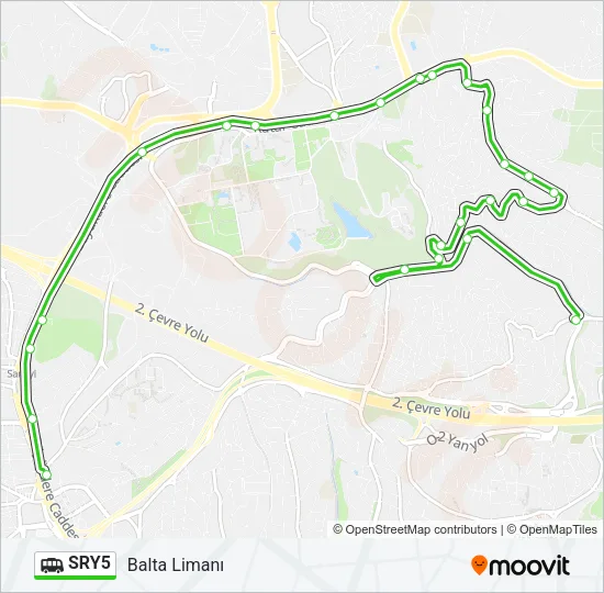 SRY5 Dolmus & Minibus Line Map