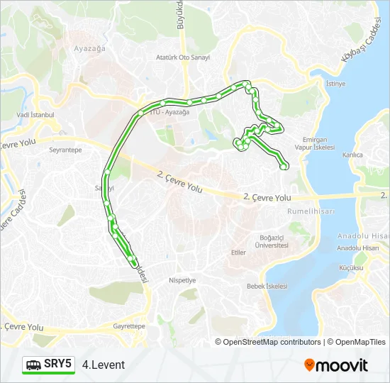 SRY5 Dolmus & Minibus Line Map