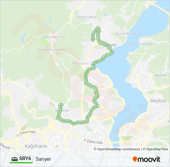 SRY6 Dolmus & Minibus Line Map