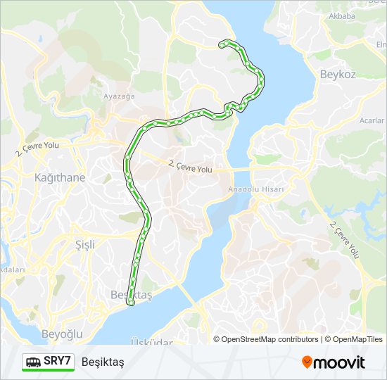 SRY7 Dolmus & Minibus Line Map