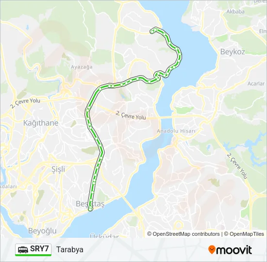 SRY7 Dolmus & Minibus Line Map