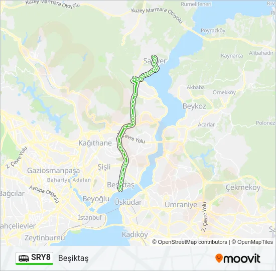 SRY8 Dolmus & Minibus Line Map