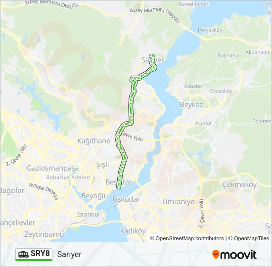 SRY8 Dolmus & Minibus Line Map