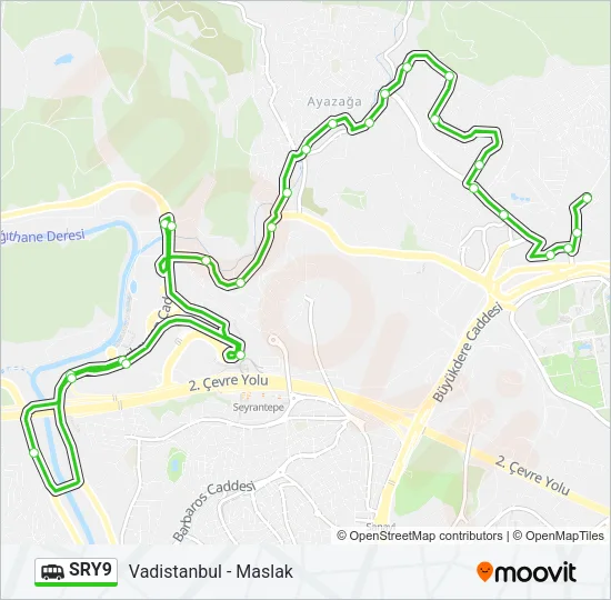 SRY9 Dolmus & Minibus Line Map