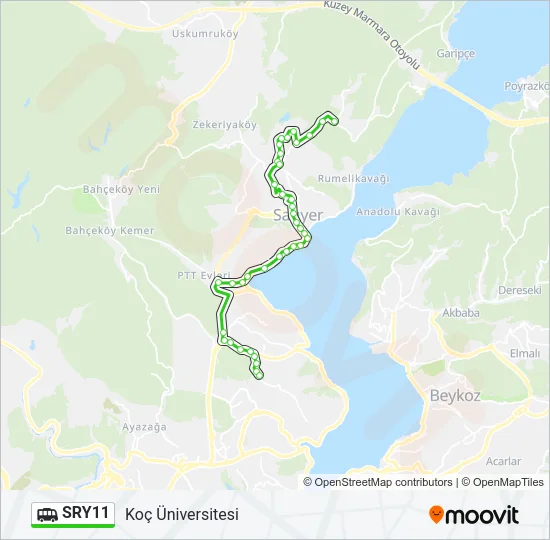 SRY11 Dolmus & Minibus Line Map