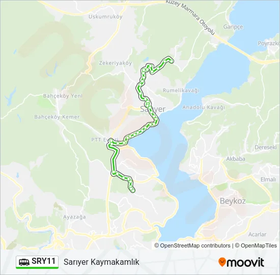 SRY11 Dolmus & Minibus Line Map