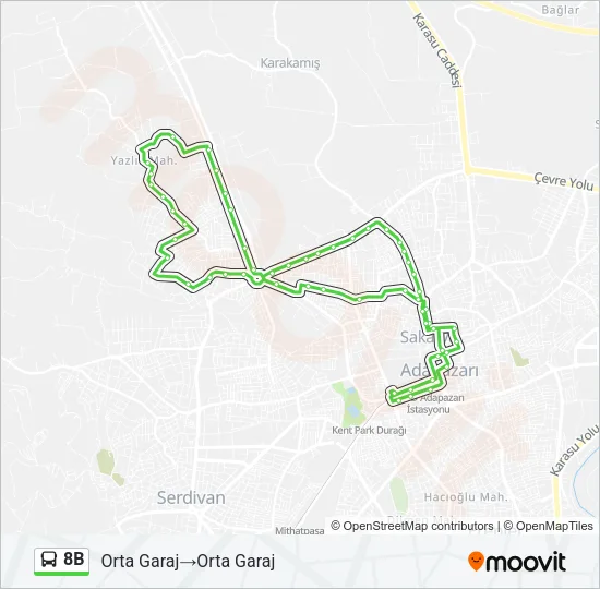8B Bus Line Map