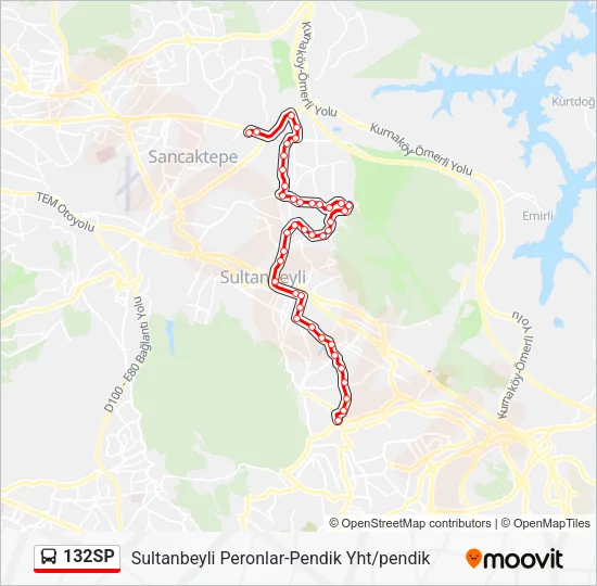 132SP Bus Line Map